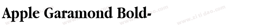 Apple Garamond Bold字体转换